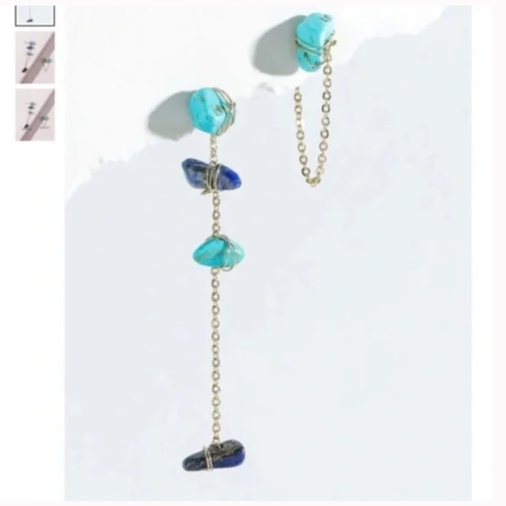 ✨ FREE Stone Drop Tiered Boho Peasant Deco Hipster Hippie Farm Cottage Earrings